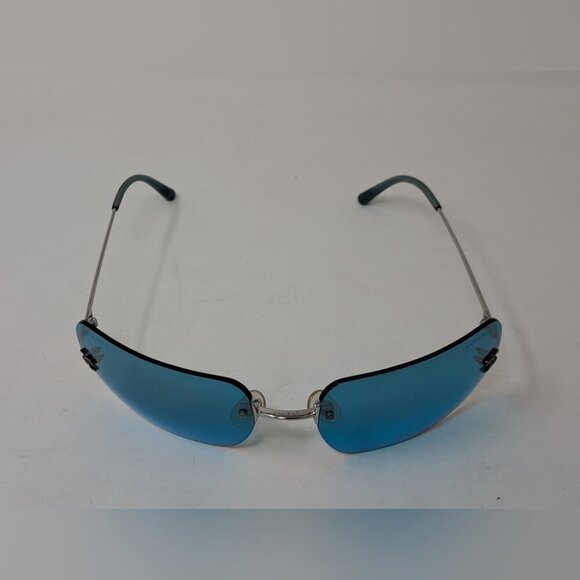 Chanel Women's Sunglasses Vintage 90s Blue Rectangular Italy 4017 62-17-140 - Picture 11 of 16